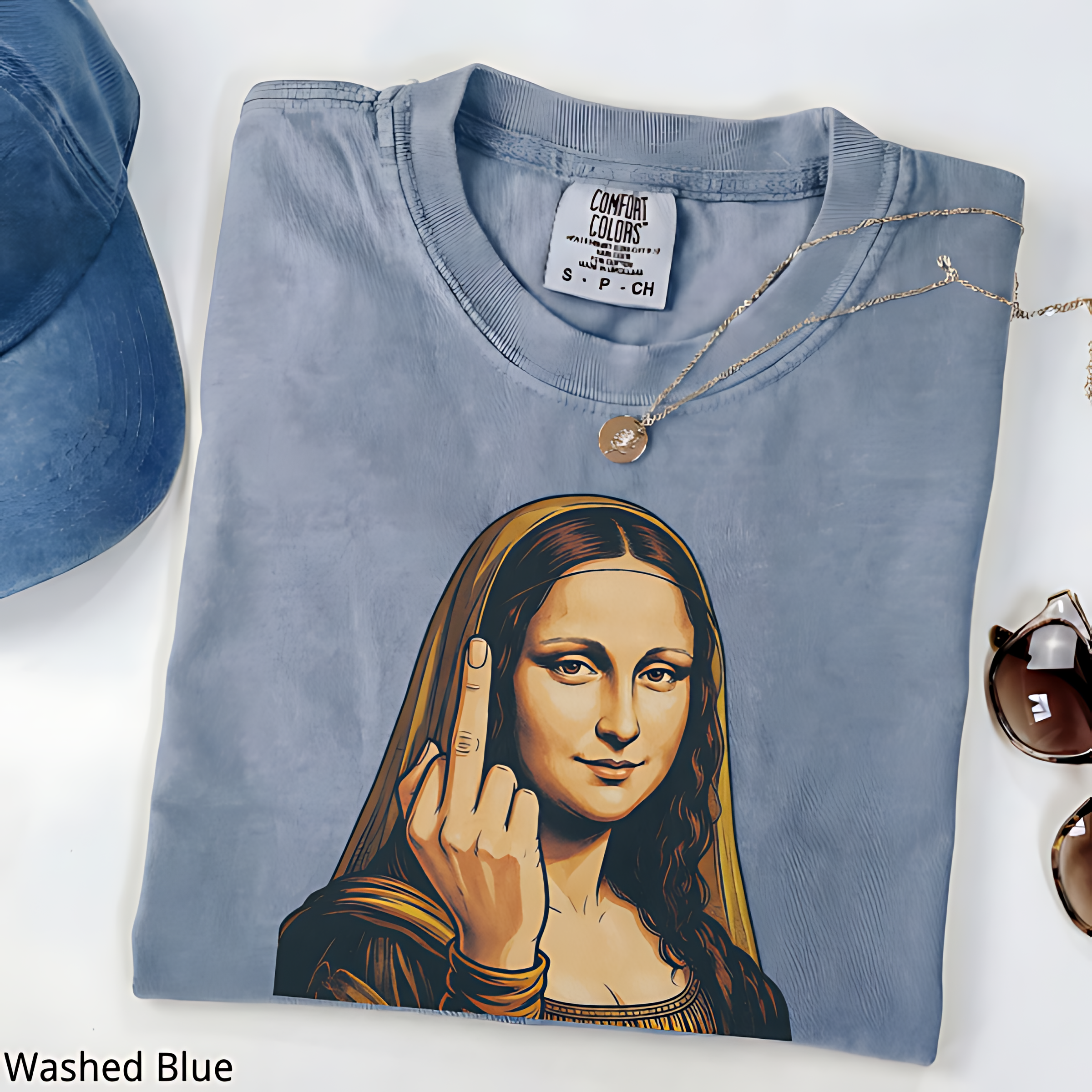 Mona Lisa Funny T-Shirt, Attitude Graphic Tee