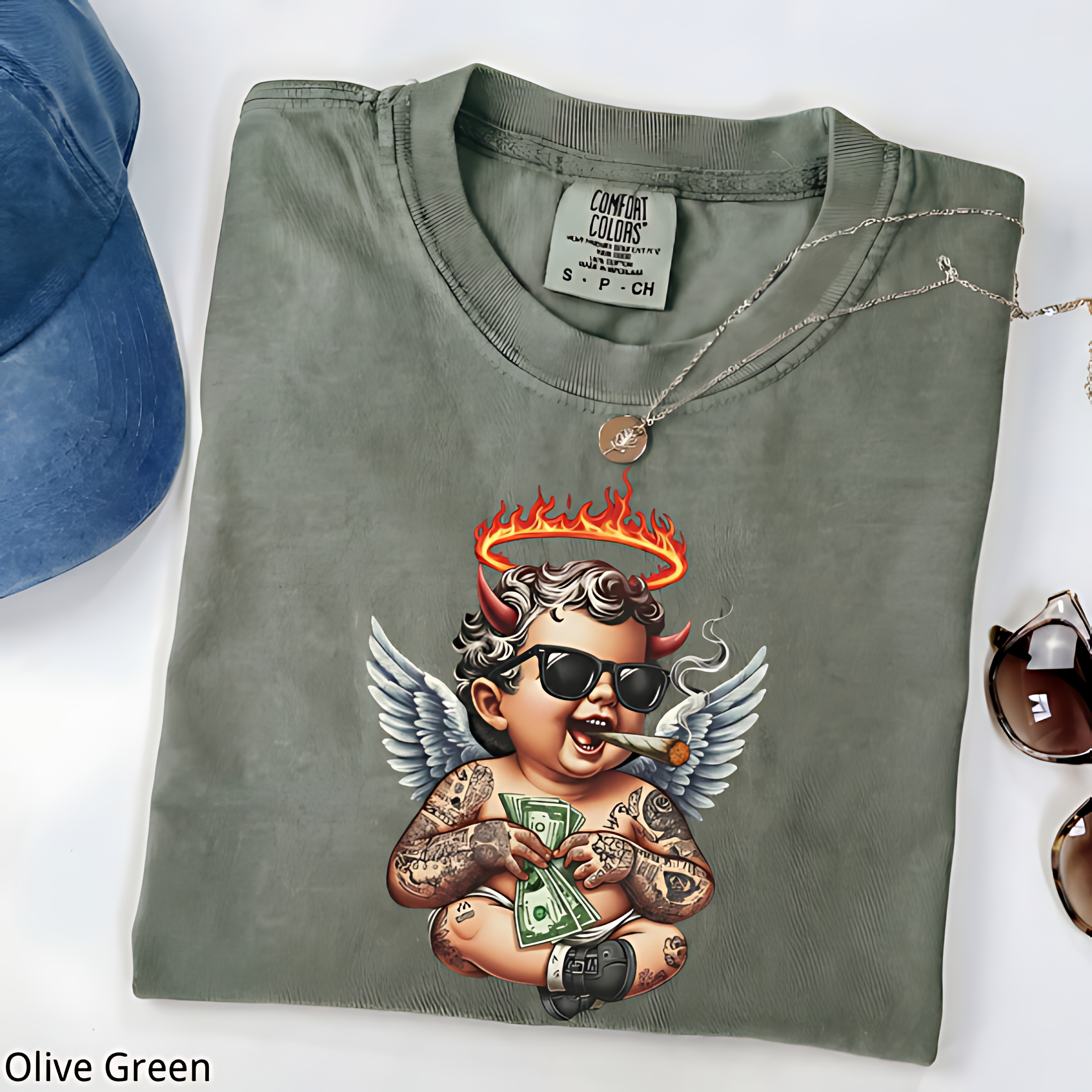 Badass Cherub Shirt, Trendy Streetwear Tee