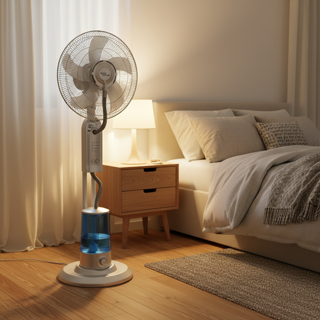 Aimeda 16-inch Floor Fan Industrial Spray Fan, Water-adding Cooling Outcdoor Mist Far