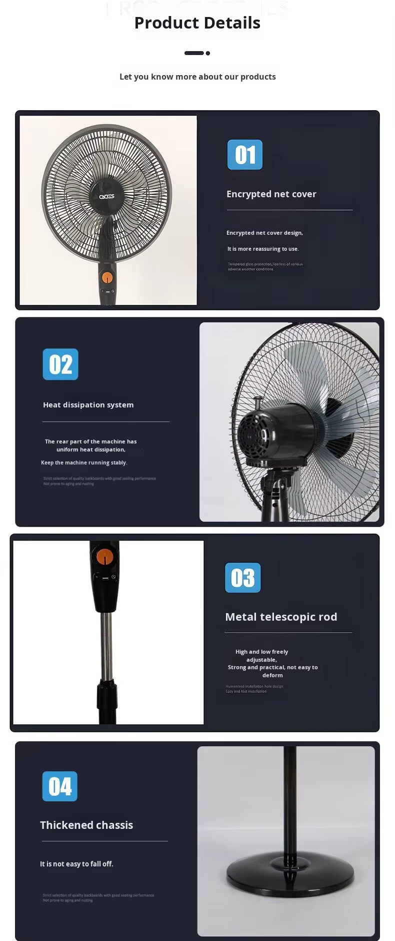 Solar Powered 16 Inch 15W Floor Fan Home Dormitory Powerful Cooling Vertical Fan Outdoor Emergency Charging Factory Direct Sales