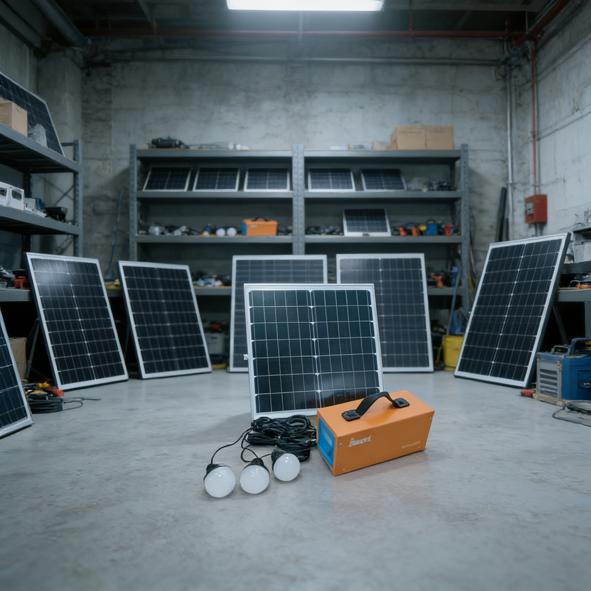 SOLAR POWER SYSTEM Fully Charged Within 6 Hours of PV ChargingThe 3 Electric Lights Are PV Illuminated for More Than 30 Hours