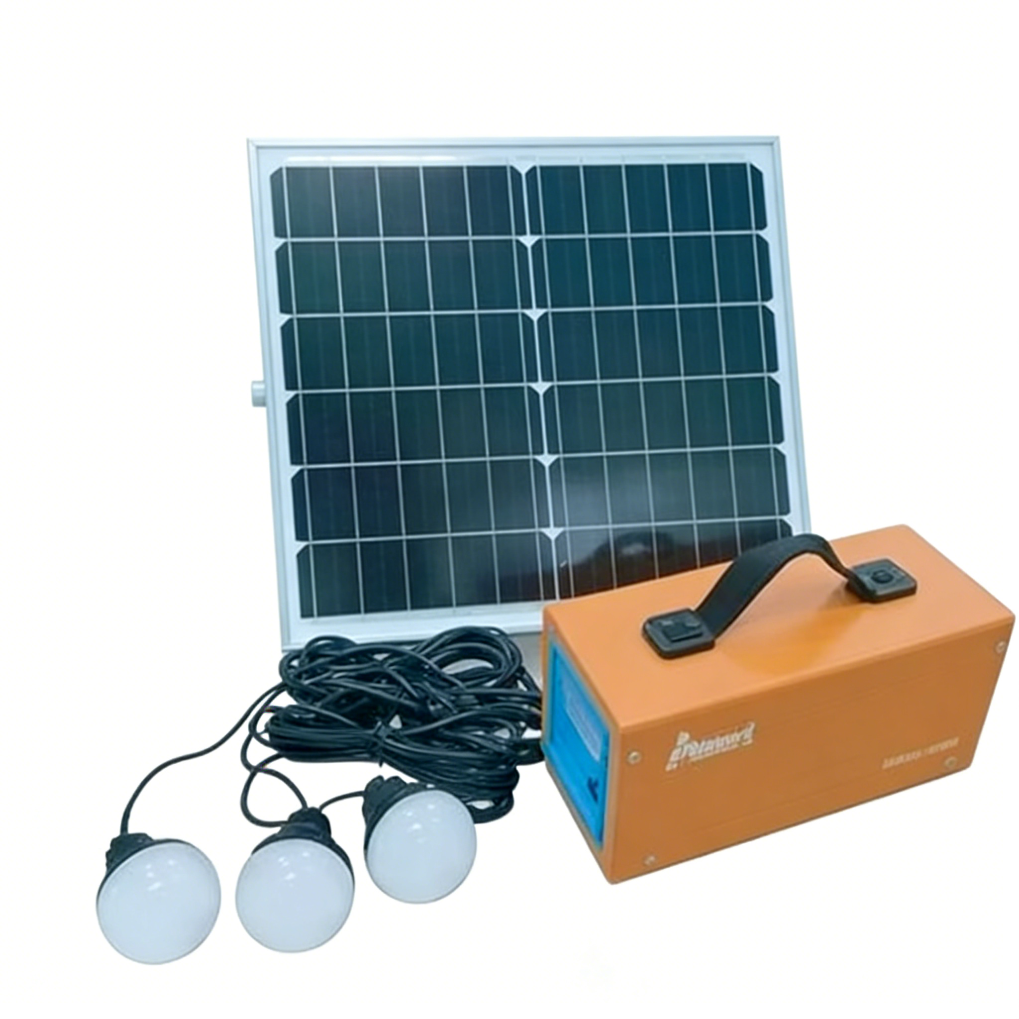 SOLAR POWER SYSTEM Fully Charged Within 6 Hours of PV ChargingThe 3 Electric Lights Are PV Illuminated for More Than 30 Hours