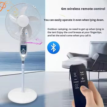 Aimeda Solar-powered Fan Hot-selling  Charging Light for Remote Control  Ultra-long Battery Life  Music and Radio Functions