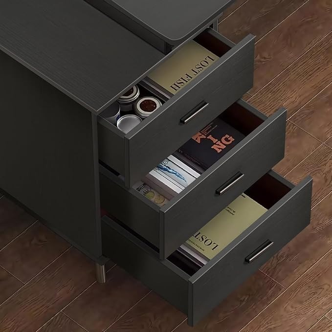 100×54 cm escritorio de oficina para computadora, diseño sencillo, con cajón de almacenamiento, silla de escritura, escritorio moderno para estudio.