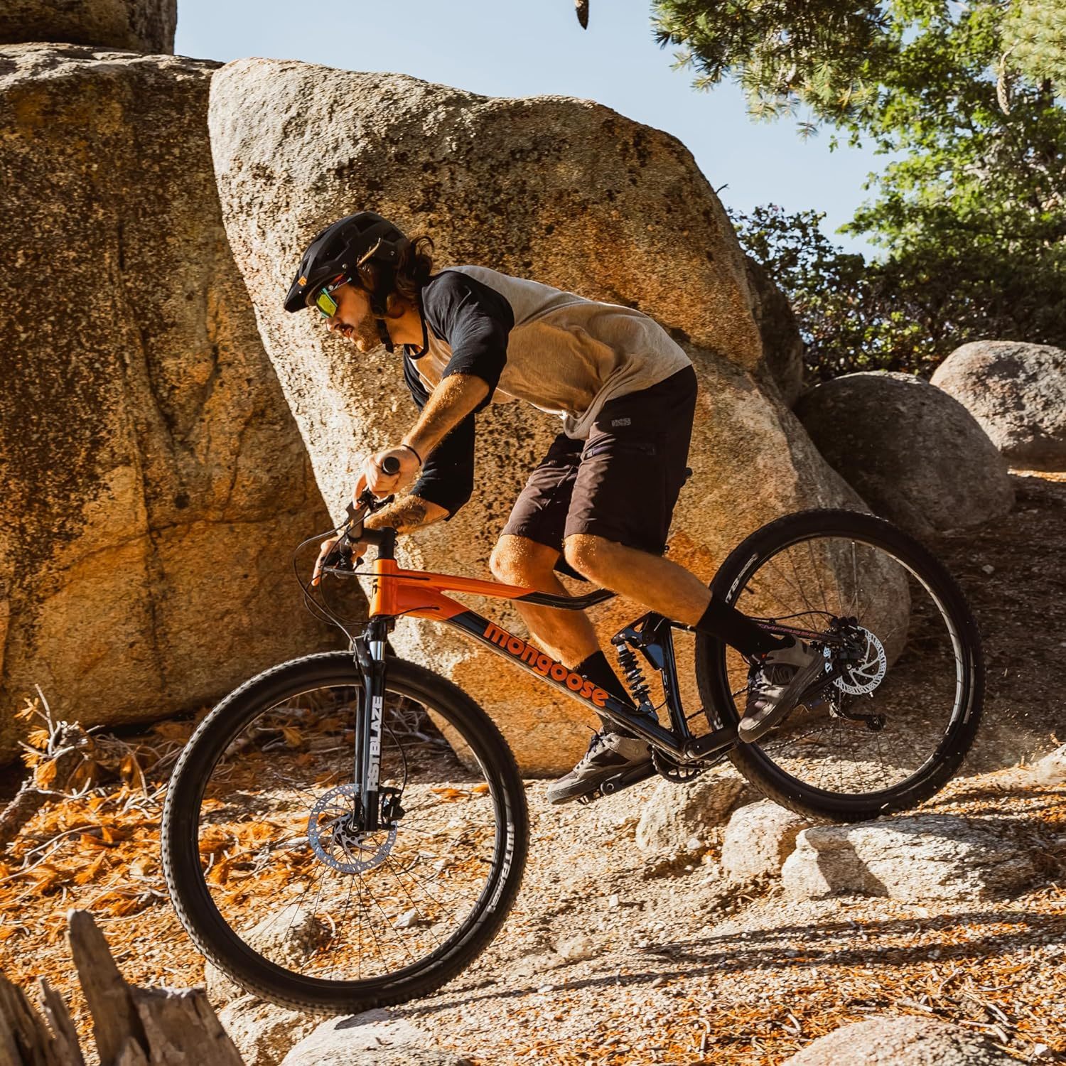 Bicicleta de montaña de suspensión completa, hombres y mujeres, marco de aluminio, palanca de cambios, desviador trasero de 21 velocidades, frenos de disco delantero y trasero