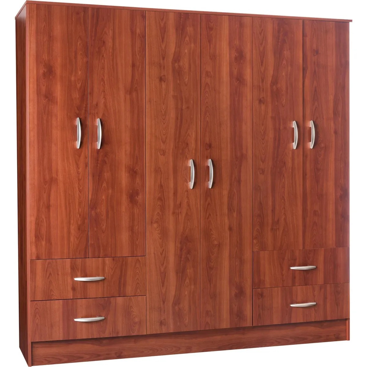 Clóset 6 Puerta(s) 4 Cajón(es) 5 Repisa(s) 156x180x47 cm Café