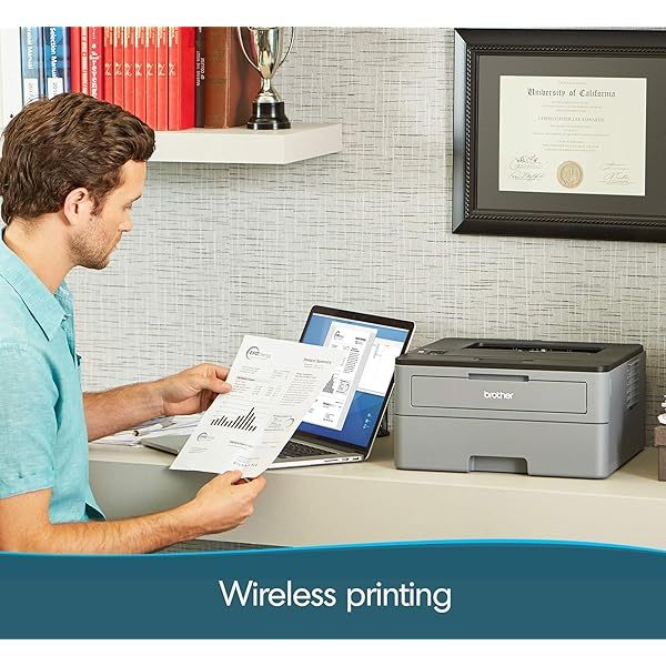 Impresora láser monocromática compacta inalámbrica L2460DW con impresión dúplex y móvil