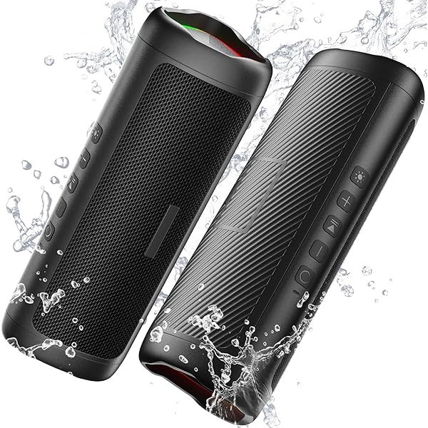 Altavoz Bluetooth con sonido HD, inalámbrico portátil, resistente al agua IPX5, hasta 24 horas de reproducción, emparejamiento TWS, BT5.3