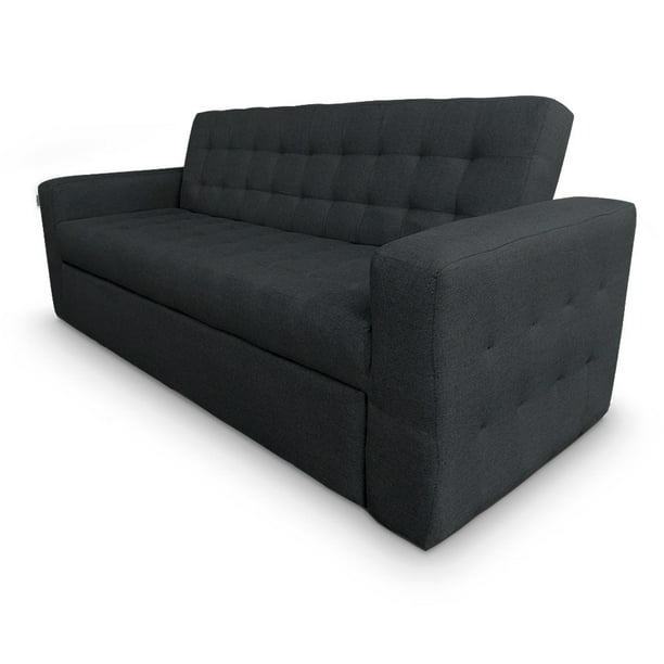 Sofa cama Mobydec Matrimonial Plegable en Lino Gris Oxford moderno