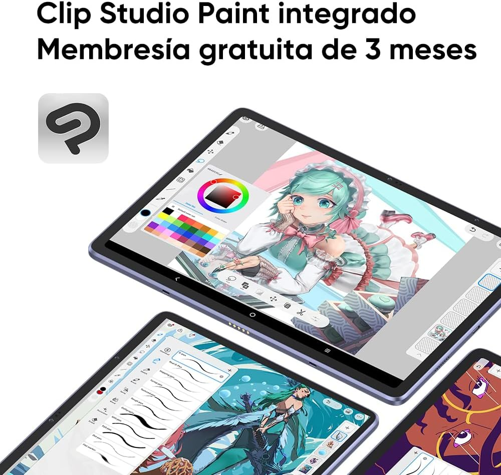 Pad para Artmobile Portátil,Magic Drawing Pad 12 Pulgadas, Tableta de Sistema Android, con X3 Pro Lápiz 16,384 Niveles de Presión, CPU 8GB + 256GB, Pad para Artmobile Portátil