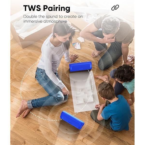 Altavoz Bluetooth con sonido HD, inalámbrico portátil, resistente al agua IPX5, hasta 24 horas de reproducción, emparejamiento TWS, BT5.3