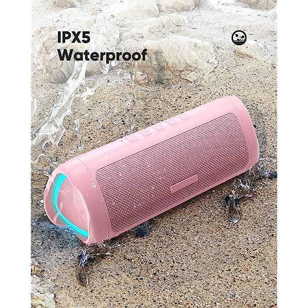 Altavoz Bluetooth con sonido HD, inalámbrico portátil, resistente al agua IPX5, hasta 24 horas de reproducción, emparejamiento TWS, BT5.3