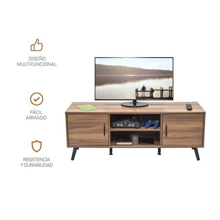 Mesa Minimalista Top Living para TV textura madera Top Living LUCCA-C