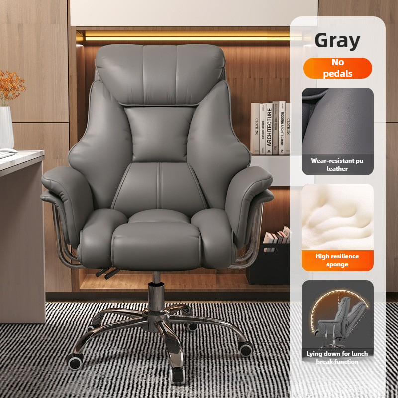 Sillón ejecutivo minimalista — Silla de oficina y ordenador, cómoda para uso sedentario.