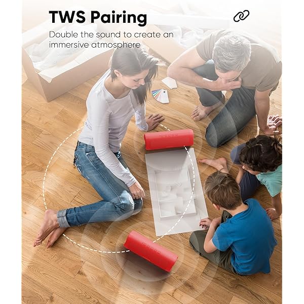 Altavoz Bluetooth con sonido HD, inalámbrico portátil, resistente al agua IPX5, hasta 24 horas de reproducción, emparejamiento TWS, BT5.3