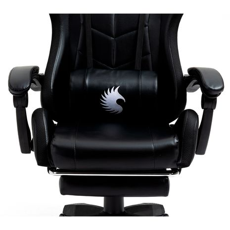 Silla Gamer Ergonómica Dreizt Shine Series Blanco/ Negro Con Posapies Reclinable