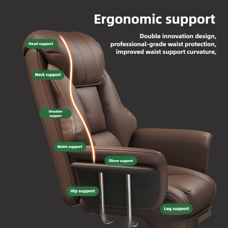 Sillón ejecutivo minimalista — Silla de oficina y ordenador, cómoda para uso sedentario.