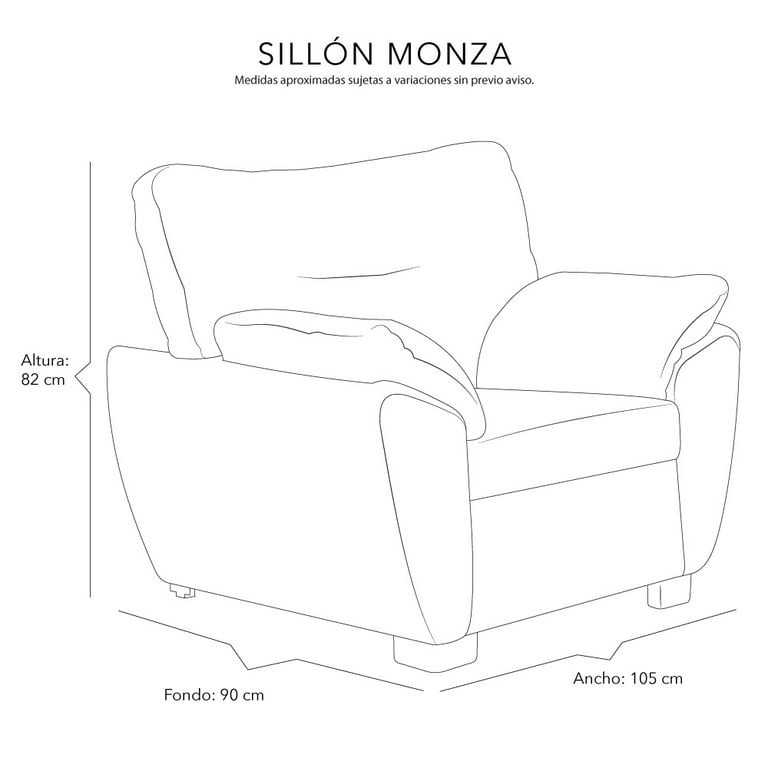 Sala 3-2-1 Monza (Sofá, Love Seat y Sillón)