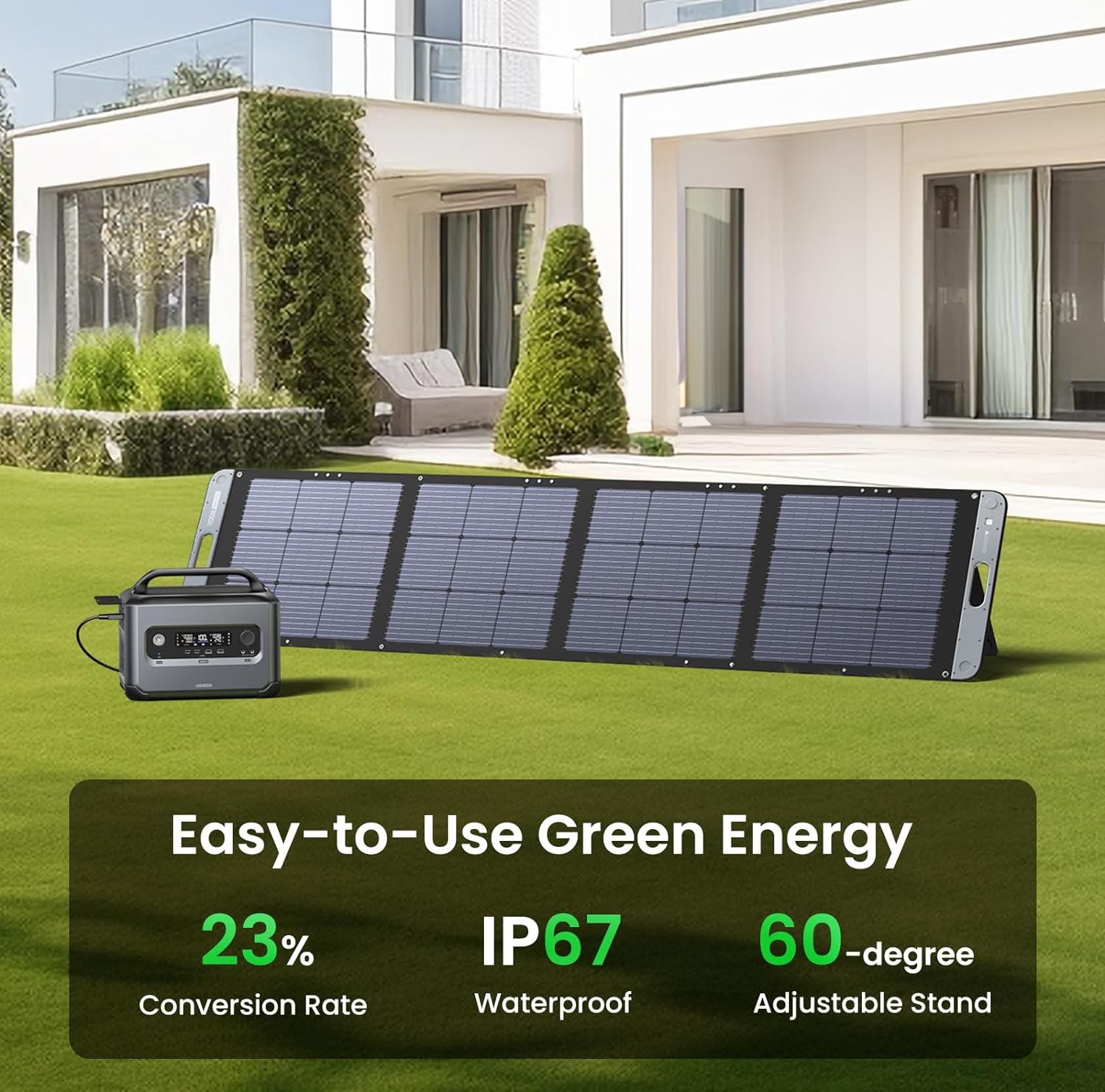 PowerRoam 1200 Generador solar, central de energía portátil de 1024 Wh con panel solar de 200 W incluido, salida de hasta 2500 W, batería LiFePO4 (LFP), generadores para respaldo en el