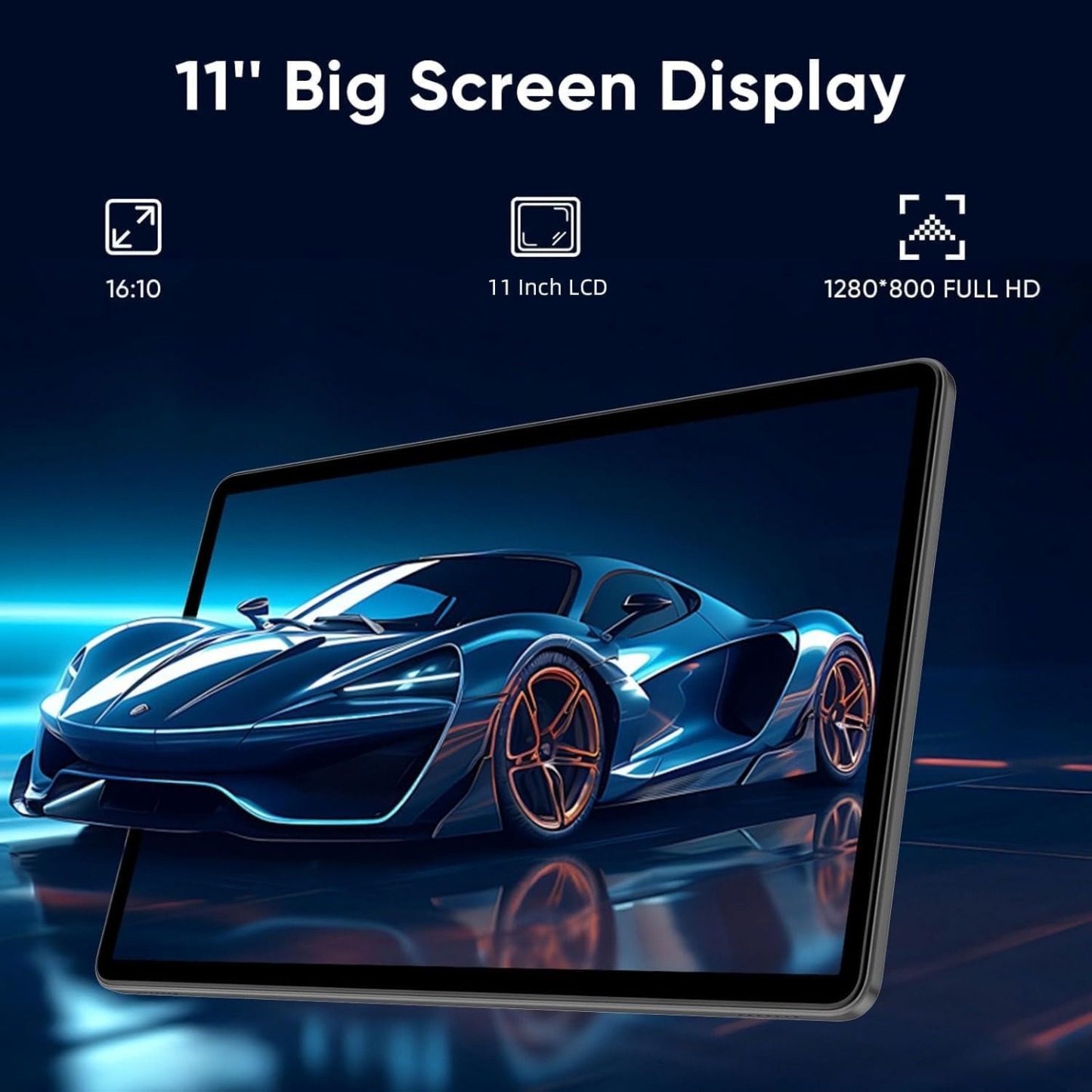 Tablet Android 16 de 11 pulgadas, procesador de ocho núcleos, 28 GB de RAM, 128 GB de ROM, ampliable a 1 TB, color negro.