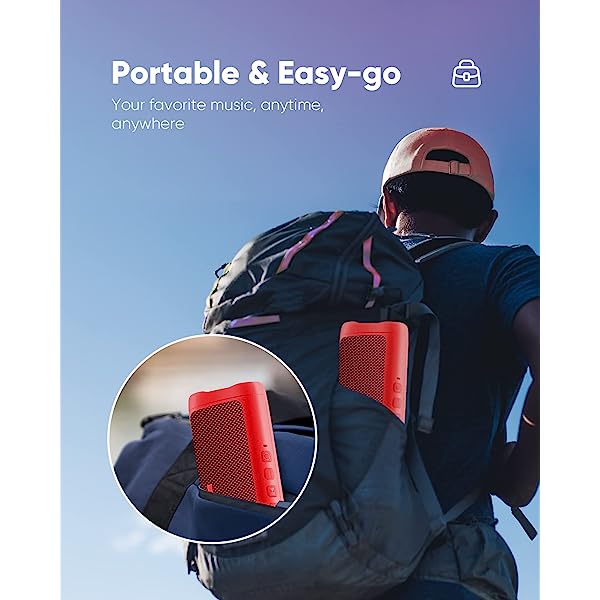 Altavoz Bluetooth con sonido HD, inalámbrico portátil, resistente al agua IPX5, hasta 24 horas de reproducción, emparejamiento TWS, BT5.3