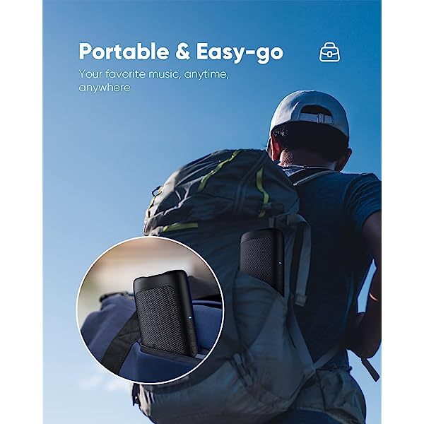 Altavoz Bluetooth con sonido HD, inalámbrico portátil, resistente al agua IPX5, hasta 24 horas de reproducción, emparejamiento TWS, BT5.3