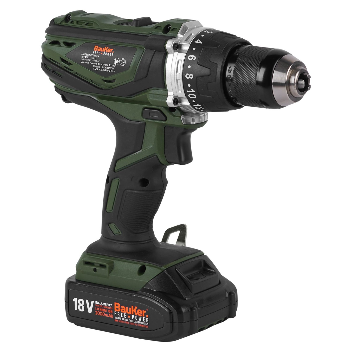 Taladro Percutor 1/2"+ Atornillador de Impacto 1/4" Inalámbrico 18V + 2 baterías + Cargador + Maletín