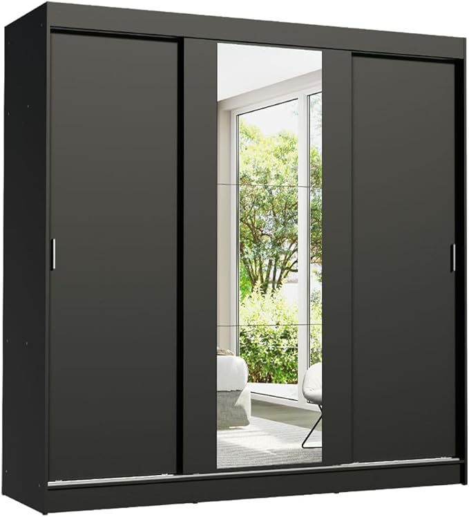 Ropero Closet con 3 Puertas y 1 Espejo Reno - Marrón