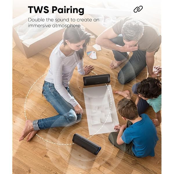 Altavoz Bluetooth con sonido HD, inalámbrico portátil, resistente al agua IPX5, hasta 24 horas de reproducción, emparejamiento TWS, BT5.3