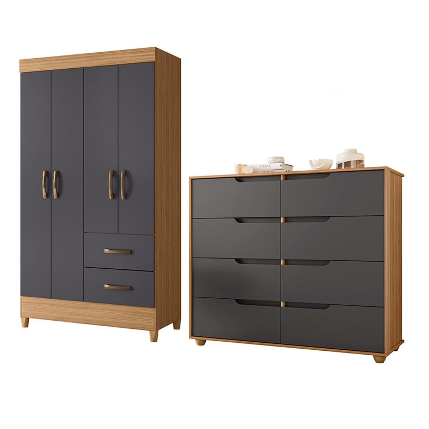 COMBO CLOSET 4P+COMODA DOB GRAP