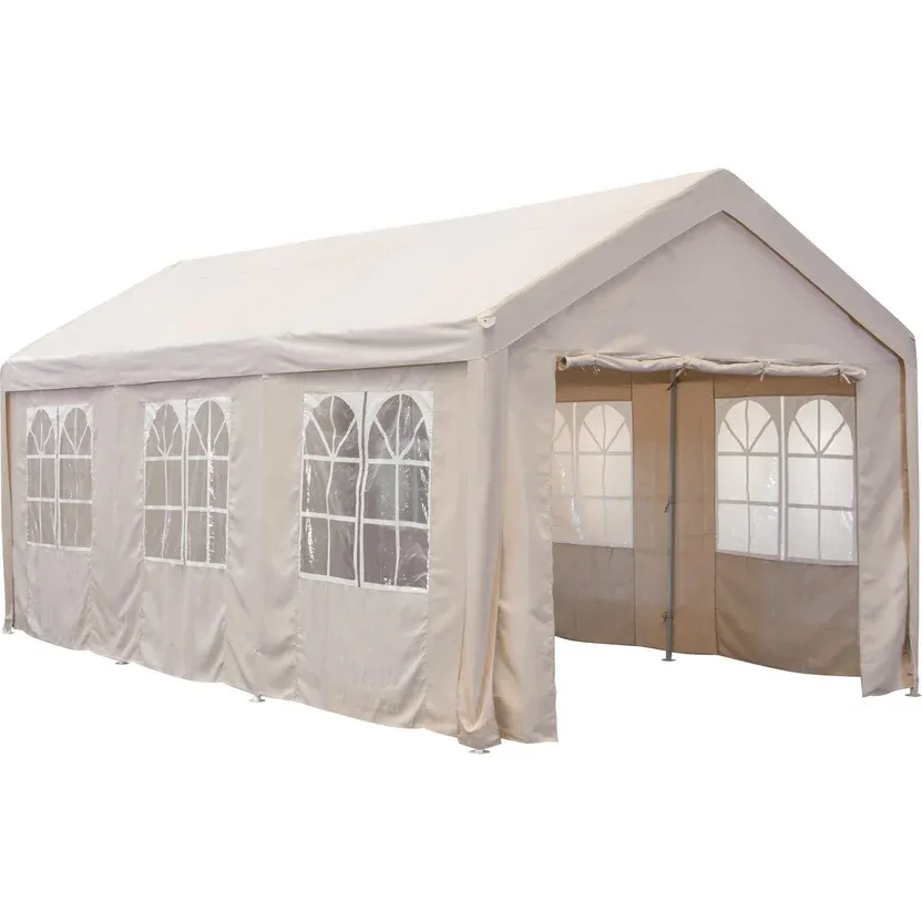 Toldo Con Cortinas Textil Taupe 400 x 800 cm