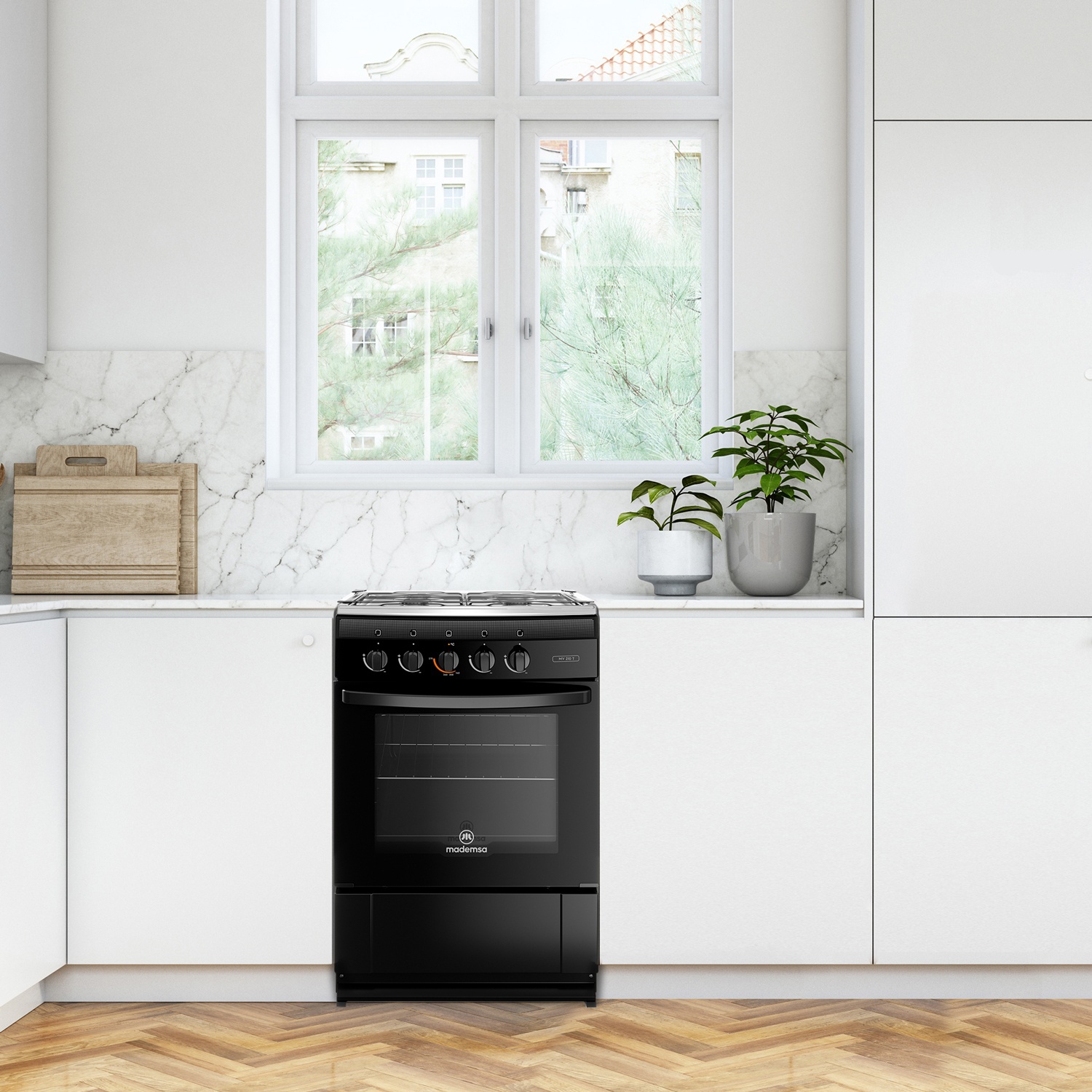 Cocina 4 Quemadores Horno De 65 Lt Gas Licuado Mv 210 T