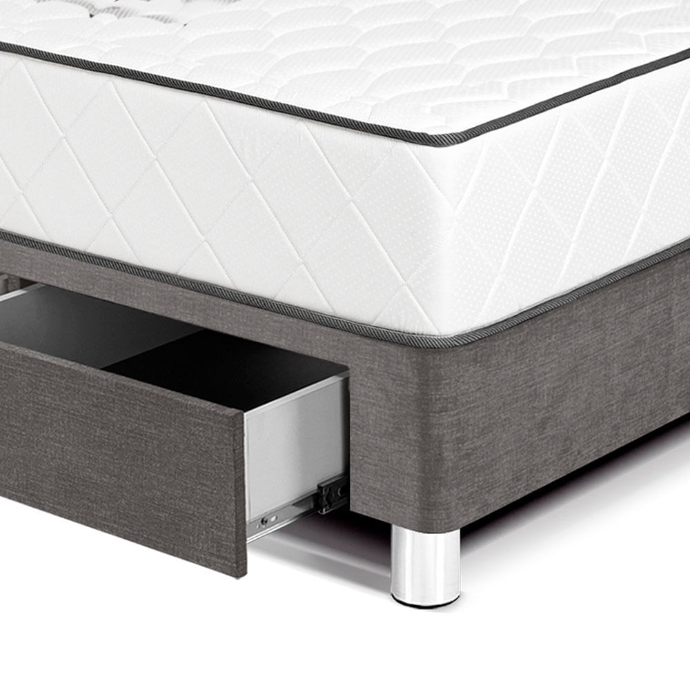 Dormitorio Vital Con Cajones 2 Plazas + Sofa Cama + Respaldo Acero