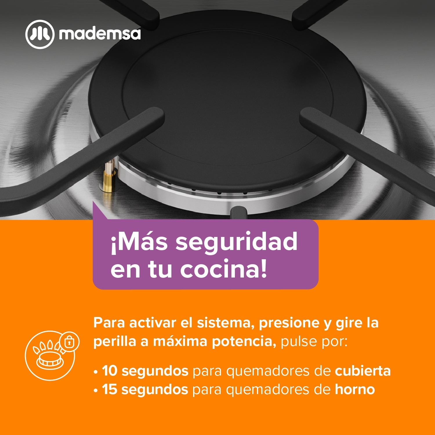 Cocina 4 Quemadores Horno De 65 Lt Gas Licuado Mv 210 T