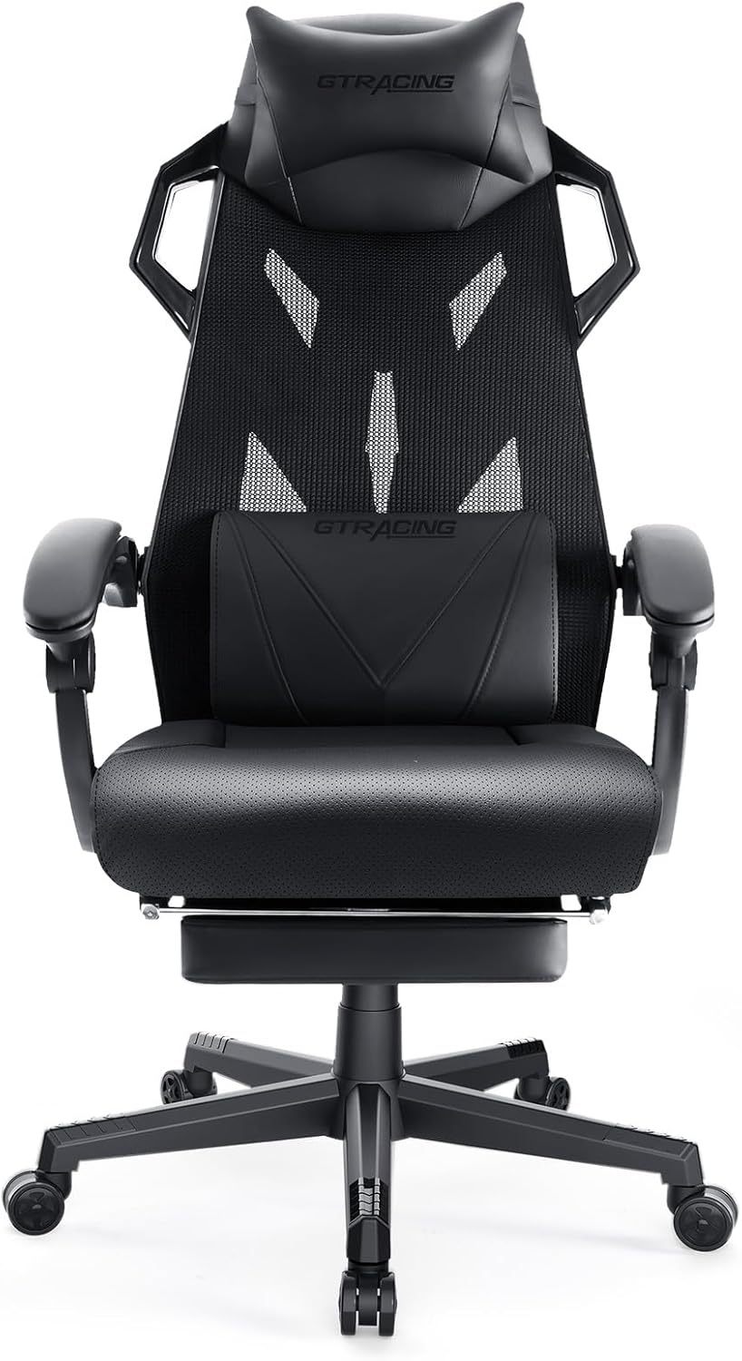 Silla gaming ergonómica con respaldo de malla