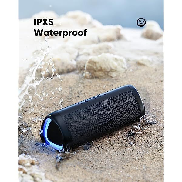Altavoz Bluetooth con sonido HD, inalámbrico portátil, resistente al agua IPX5, hasta 24 horas de reproducción, emparejamiento TWS, BT5.3