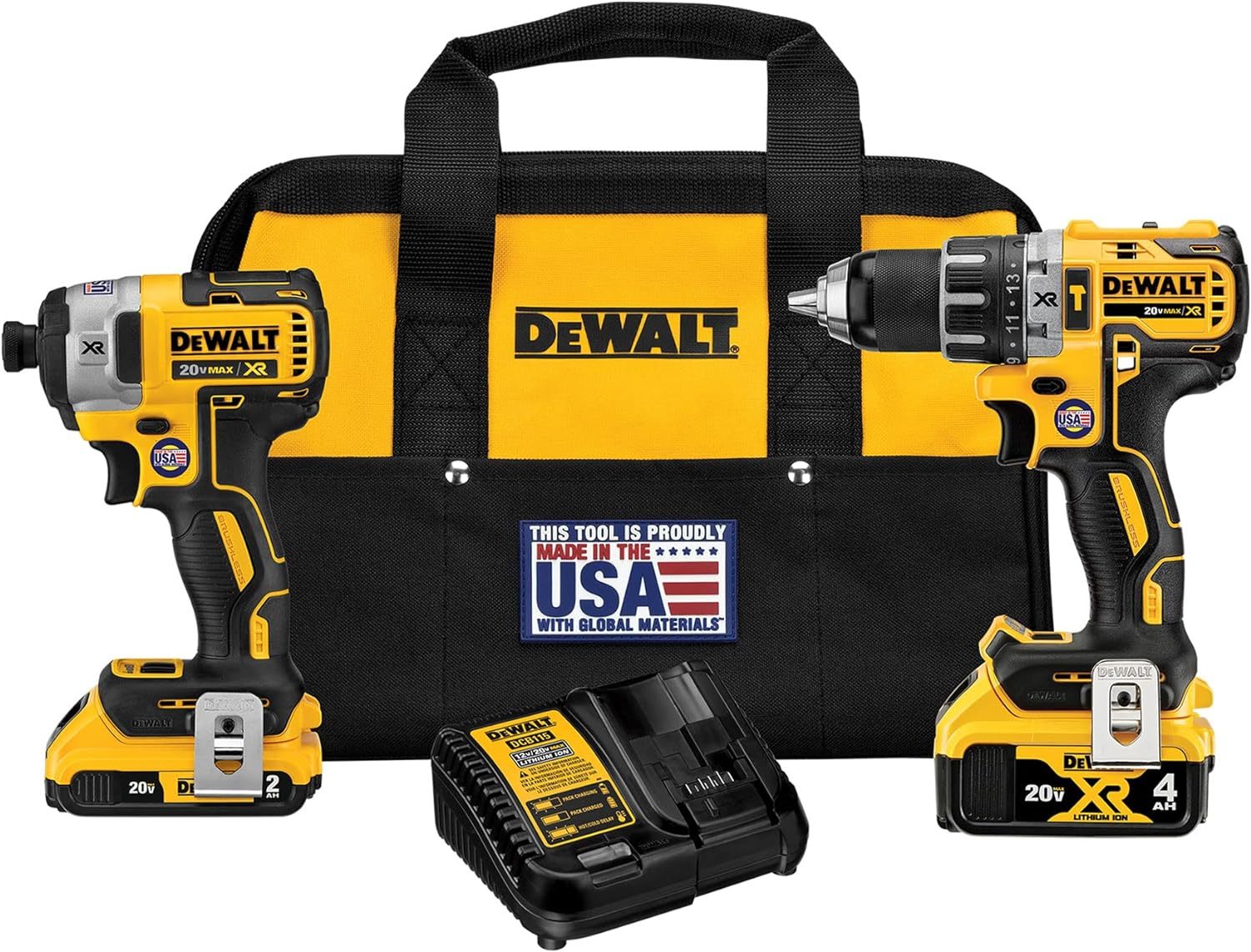 Dewalt DCK287D1M1 Kit Rotomartillo y Llave de Impacto 20V Max Xr (4Ah, 2Ah)