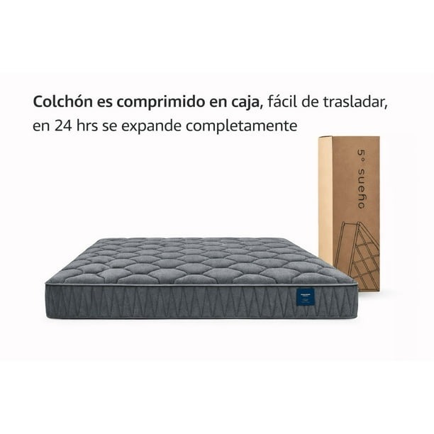 Cama Europea Somnia 2 Plazas + Respaldo Tubular Madera Lino