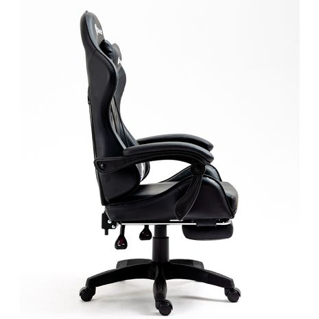 Silla Gamer Ergonómica Dreizt Shine Series Blanco/ Negro Con Posapies Reclinable