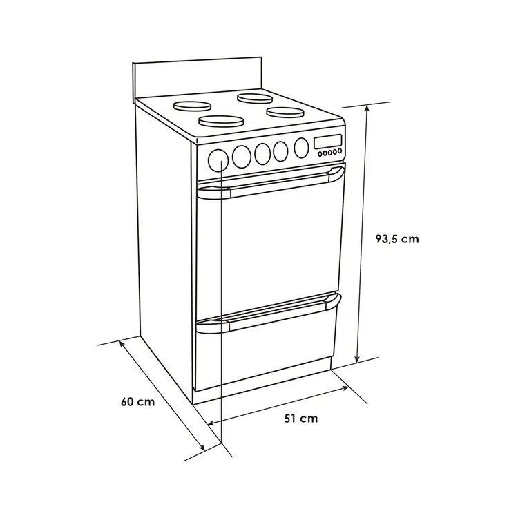 Estufa de Piso  Majestic 4 Puestos Con Horno Gas Natural AT2035N GT T Negro