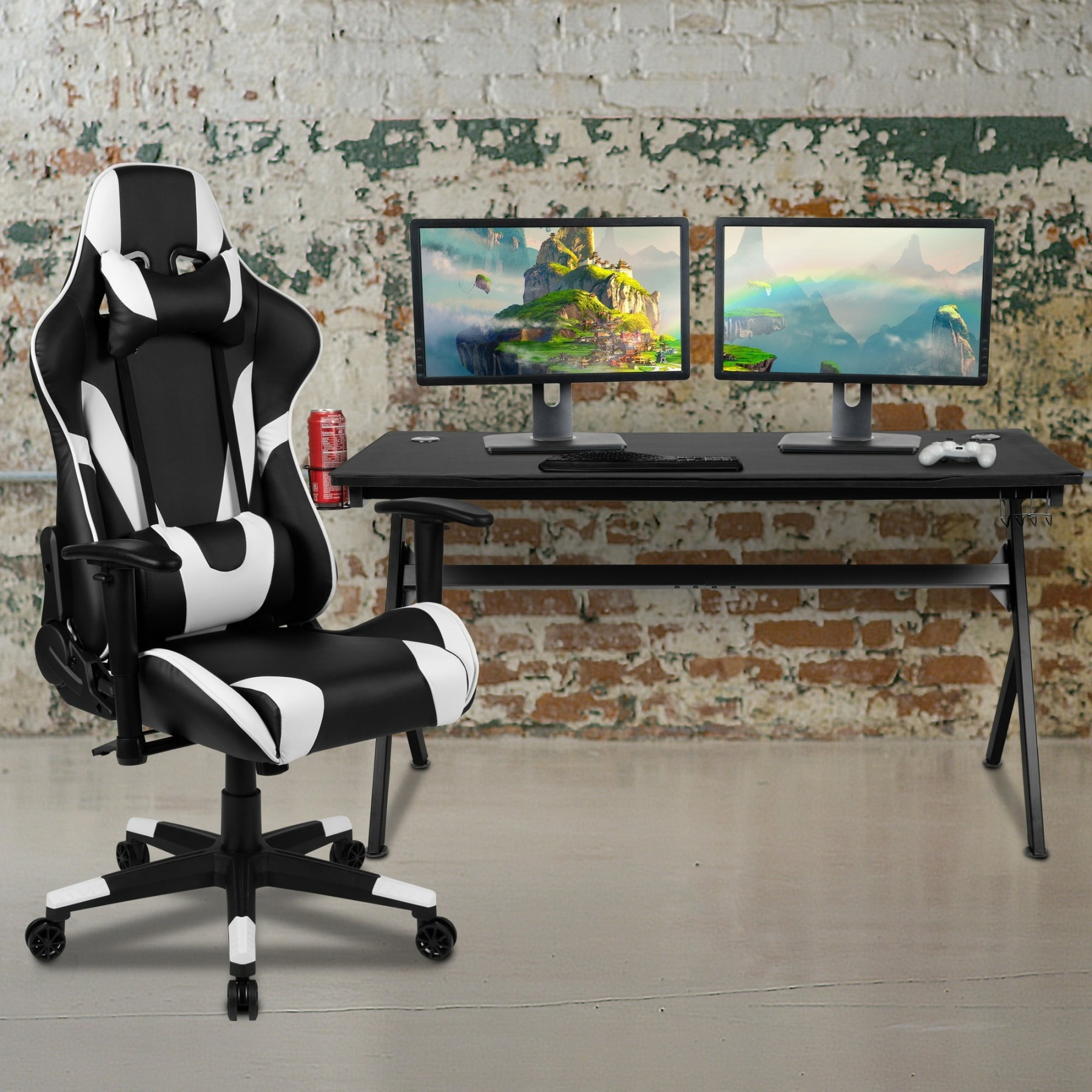 🔥 COMBO GAMER: Escritorio + Silla Reclinable - Incluye Portavasos, Gancho para Audífonos y Tapete de Mouse - Diseño Ergonómico