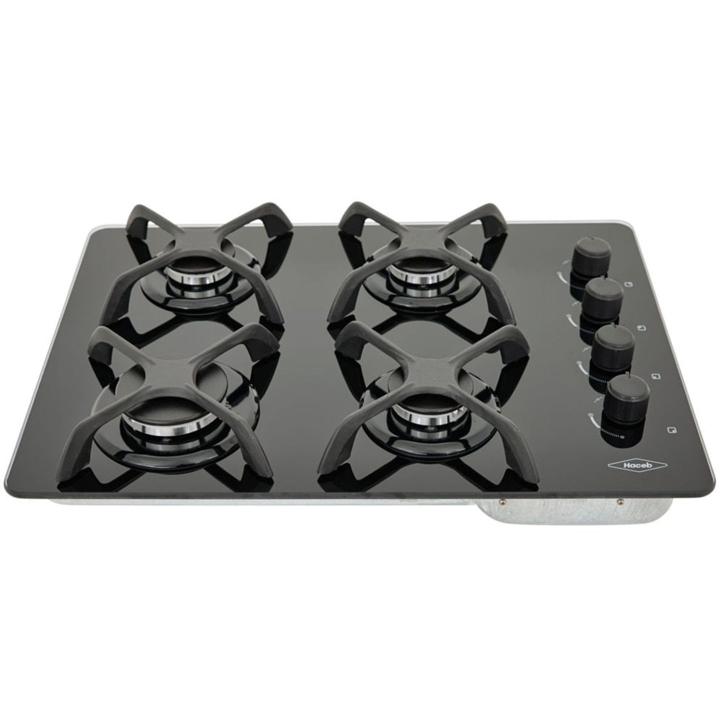 Estufa de empotrar Cristal negro 60X43 cm Hierro fundido gas natural