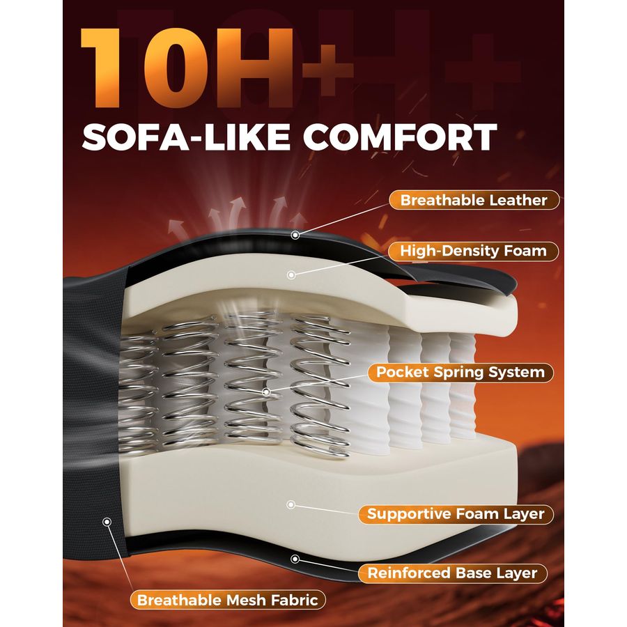 Silla gaming para personas grandes y altas con reposapiés, silla de oficina ergonómica