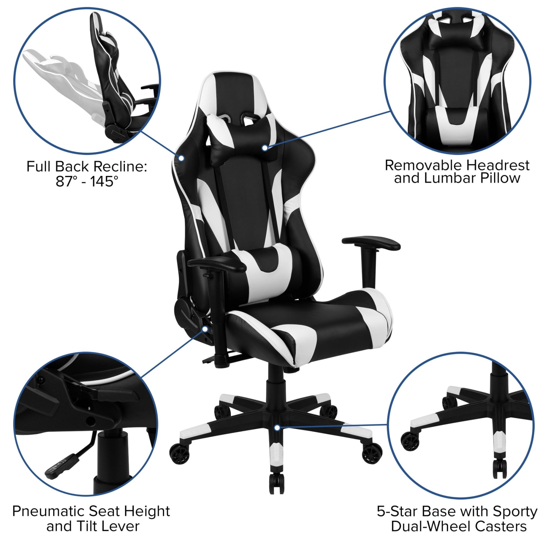 🔥 COMBO GAMER: Escritorio + Silla Reclinable - Incluye Portavasos, Gancho para Audífonos y Tapete de Mouse - Diseño Ergonómico