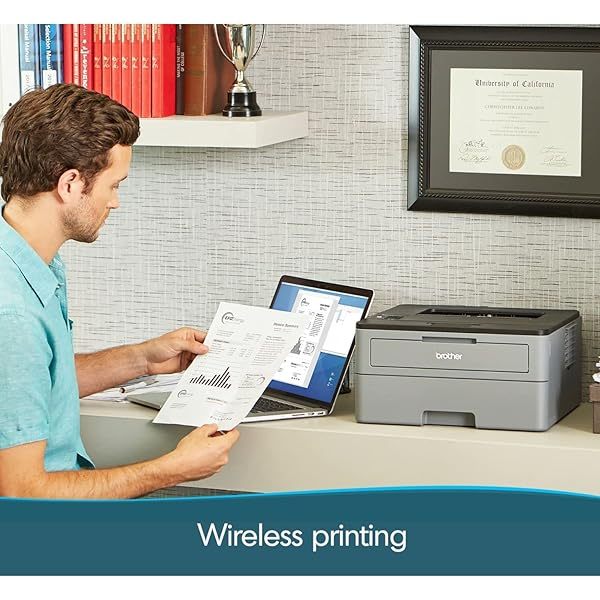 Impresora láser monocromática compacta inalámbrica L2460DW con impresión dúplex y móvil