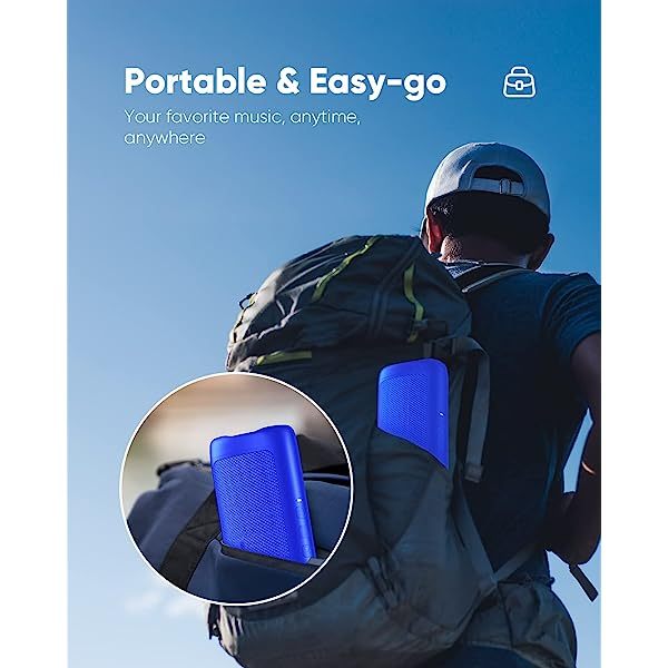 Altavoz Bluetooth con sonido HD, inalámbrico portátil, resistente al agua IPX5, hasta 24 horas de reproducción, emparejamiento TWS, BT5.3