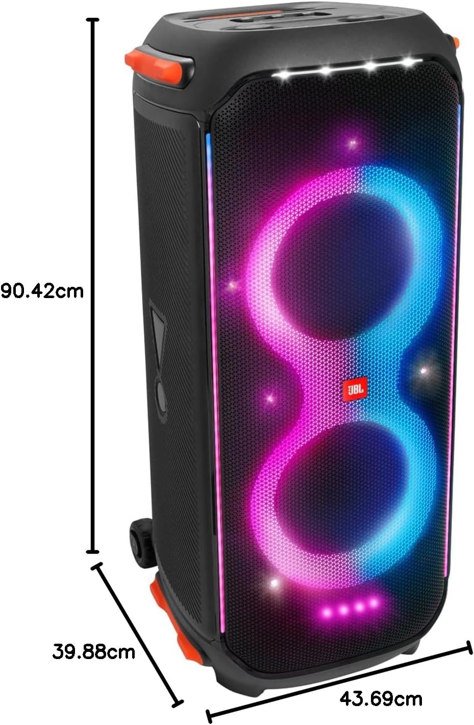 710 - Altavoz de Fiesta con Sonido Potente de 800 W RMS, Luces integradas y diseño a Prueba de Salpicaduras