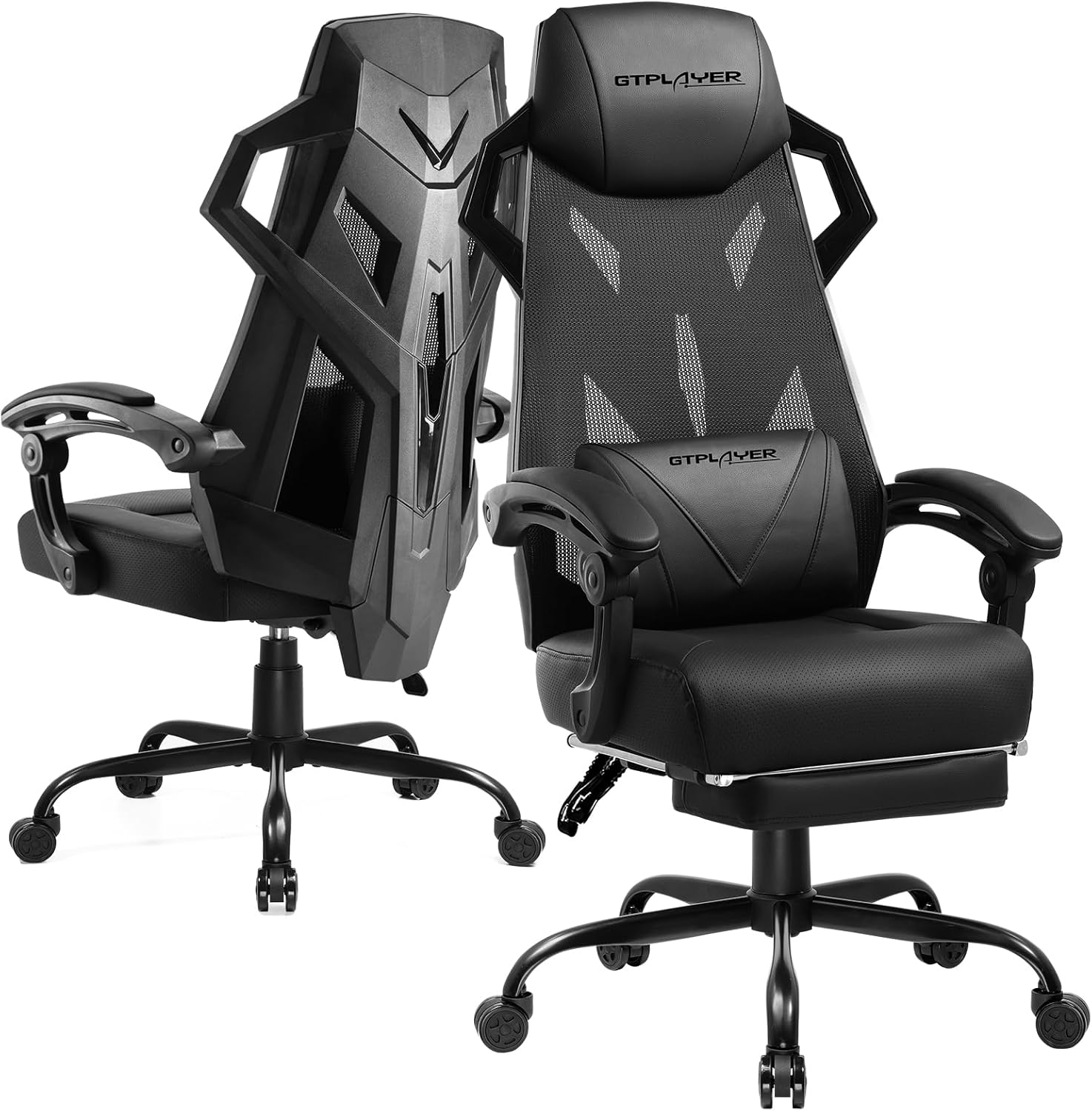 Silla gaming ergonómica con respaldo de malla