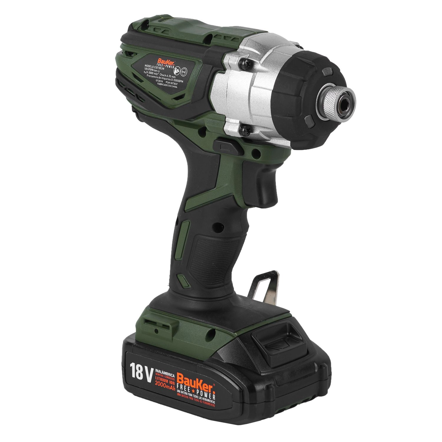 Taladro Percutor 1/2"+ Atornillador de Impacto 1/4" Inalámbrico 18V + 2 baterías + Cargador + Maletín