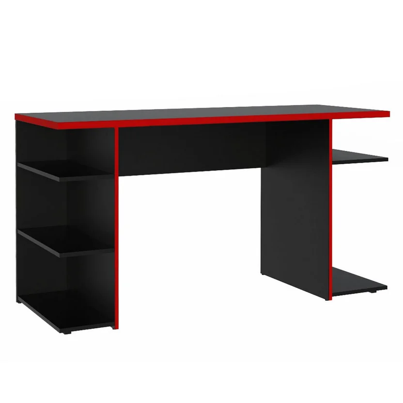 Escritorio Gamer 75X136X60 Rojo y Negro
